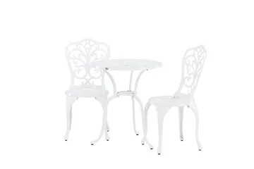 Nandin Matgrupp Utomhus + 2 Utestolar - Vit - Products - Utemöbler & utemiljö - Utegrupp - Cafegrupp & cafeset