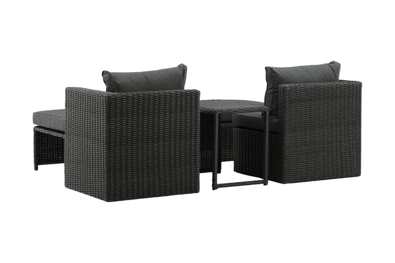 Quad Balkonggrupp 2-sits - Svart - Products - Utemöbler & utemiljö - Utegrupp - Cafegrupp & cafeset