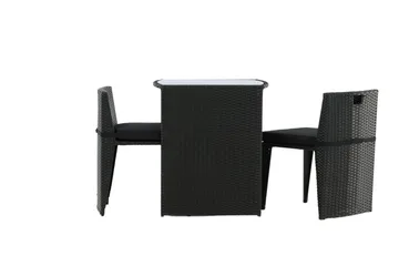 Savanna Caféset 50 cm + 2 Matstolar Utomhus - Svart - Products - Utemöbler & utemiljö - Utegrupp - Cafegrupp & cafeset