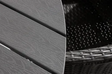 Tunis Matgrupp Utomhus 140 Rund + 6 Thor Fåtölj - Vit/Grå - Products - Utemöbler & utemiljö - Utegrupp - Matgrupp utomhus