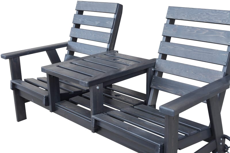 KIngdom Utebänk 177 cm - Svart - Products - Utemöbler & utemiljö - Utesoffa - Trädgårdsbänk & utebänk