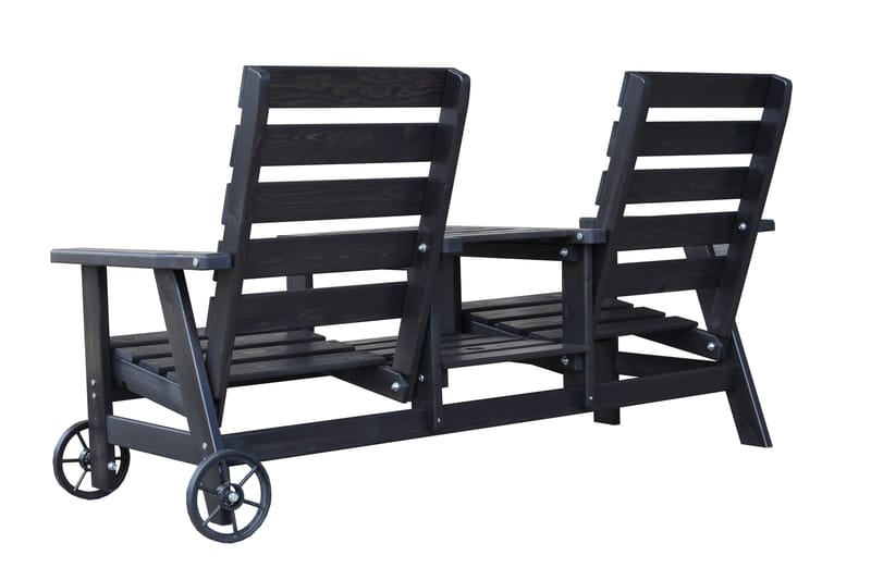 KIngdom Utebänk 177 cm - Svart - Products - Utemöbler & utemiljö - Utesoffa - Trädgårdsbänk & utebänk