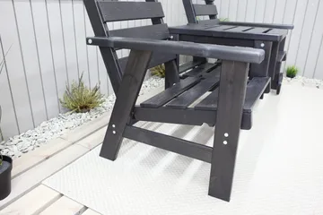 KIngdom Utebänk 177 cm - Svart - Products - Utemöbler & utemiljö - Utesoffa - Trädgårdsbänk & utebänk