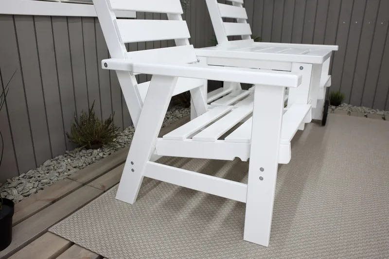 KIngdom Utebänk 177 cm - Vit - Products - Utemöbler & utemiljö - Utesoffa - Trädgårdsbänk & utebänk