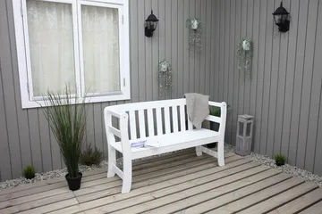 Rosenberg Utesoffa - Vit - Products - Utemöbler & utemiljö - Utesoffa - Trädgårdsbänk & utebänk
