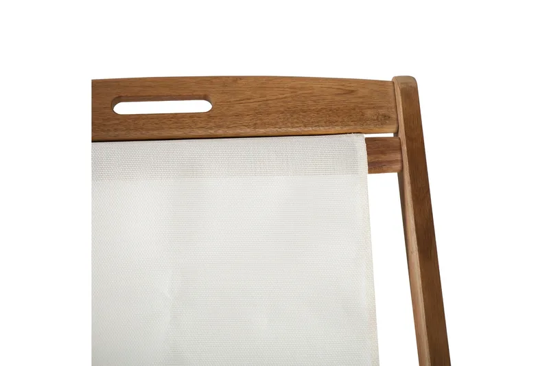 Finlay Solstol - Akacia/Vit - Products - Utemöbler & utemiljö - Utestol & trädgårdsstol - Solstol