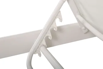 Monaco Solsäng med justerbar rygg i aluminium vit textil - Vit - Products - Utemöbler & utemiljö - Utestol & trädgårdsstol - Solsäng & solvagn