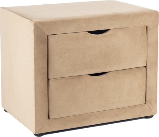 Eton 2 nattbord - Beige fløyel Eton 2 nattbord - Beige fløyel