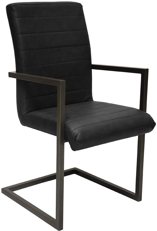 Toscana Veggmontert med Karm - Svart läder look Toscana Veggmontert med Karm - Svart läder look