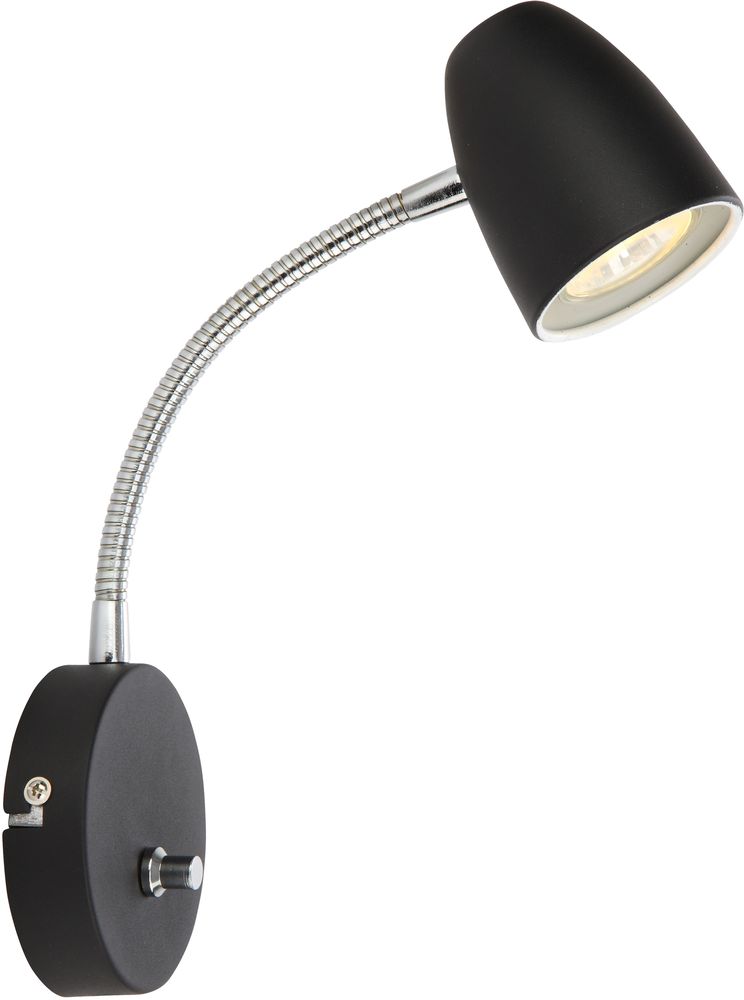Vegglampe Sandnes - Svart/krom Vegglampe Sandnes - Svart/krom