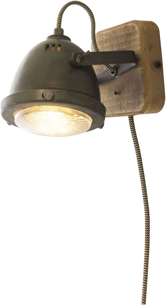 Vegglampe Alaska - Jerngr�/tre