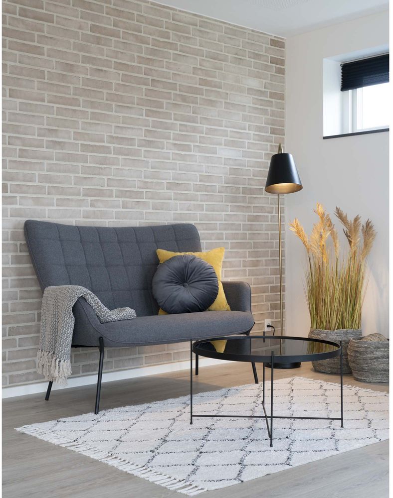 Glasgow 2-seters sofa - Grå / svart Glasgow 2-seters sofa - Grå / svart