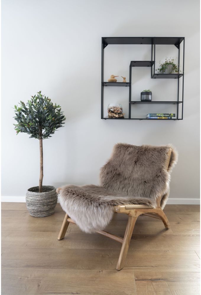 Lammeskinn imitasjon - Brun - 60x180