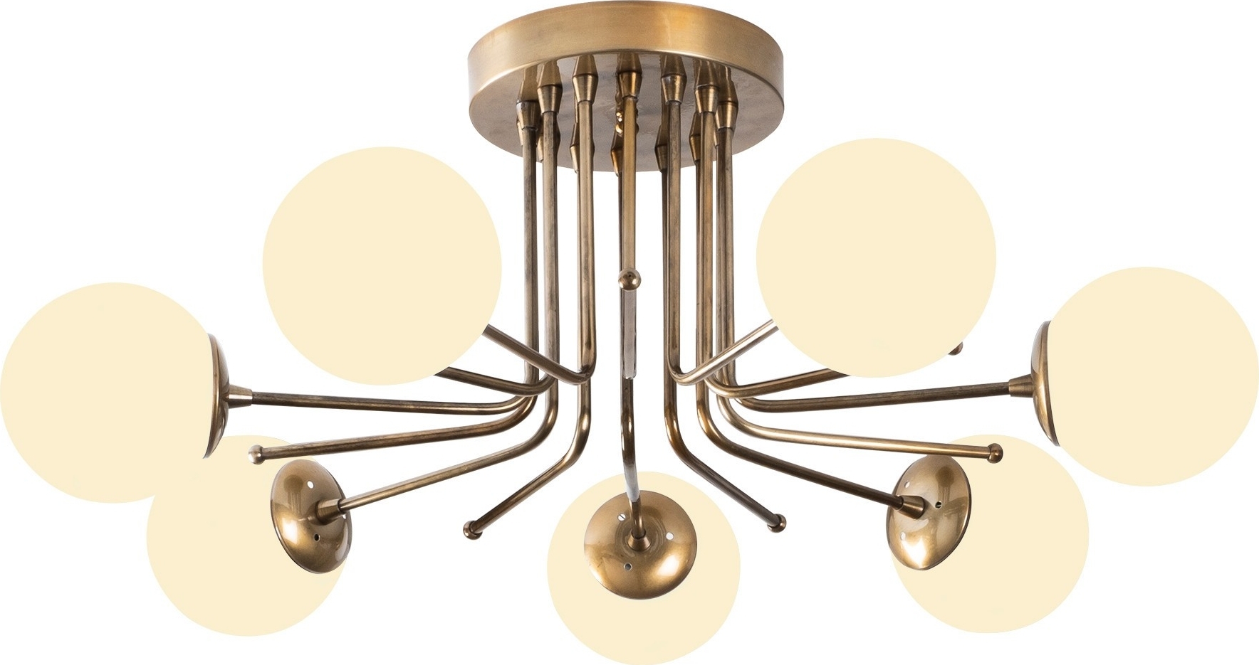 Daisy taklampe 146-AV - Gull/hvit