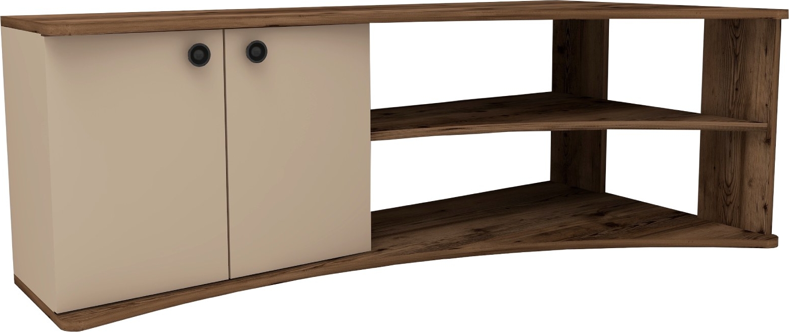 Termera mediabenk - Lys valn�tt/beige