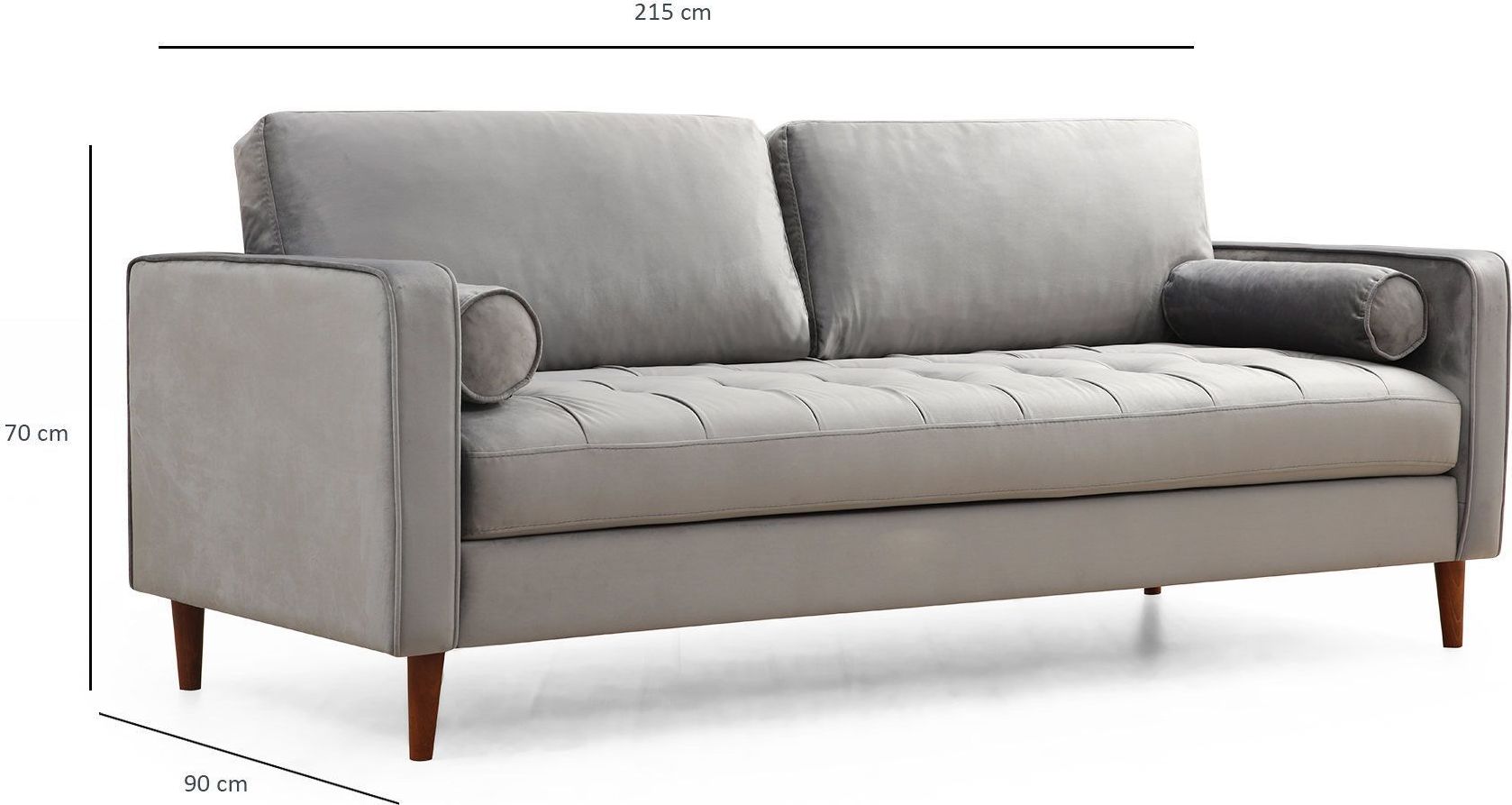 Rome 3-seters sofa - Lysegr