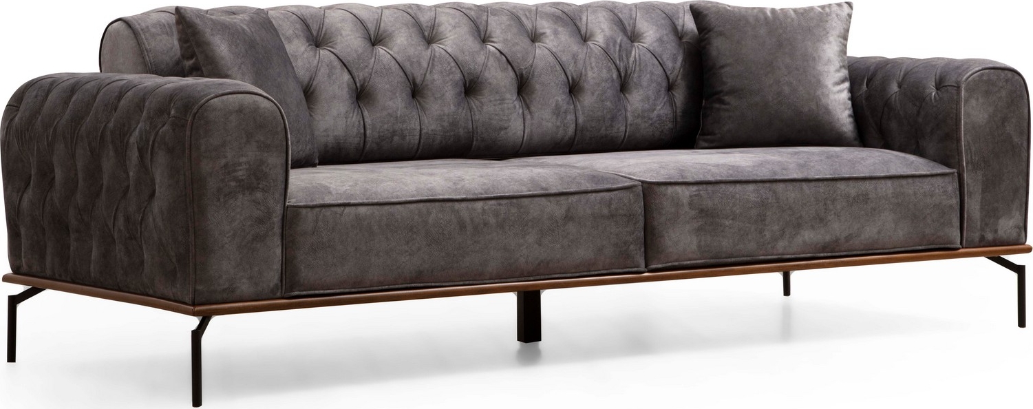 Siesta 3-seters chesterfield sofa - antrasitt Siesta 3-seters chesterfield sofa - antrasitt