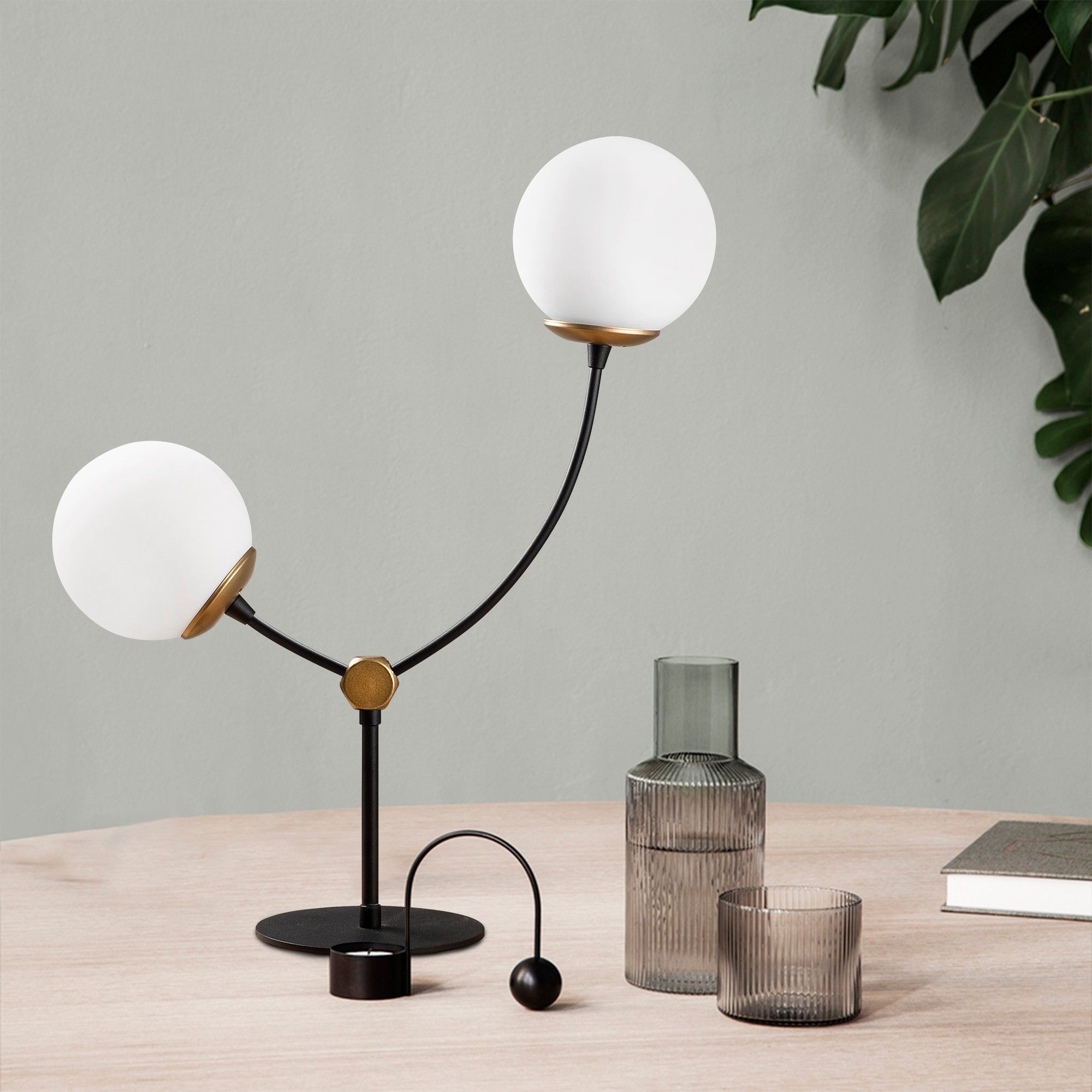 Kromozom bordlampe - Svart/hvit