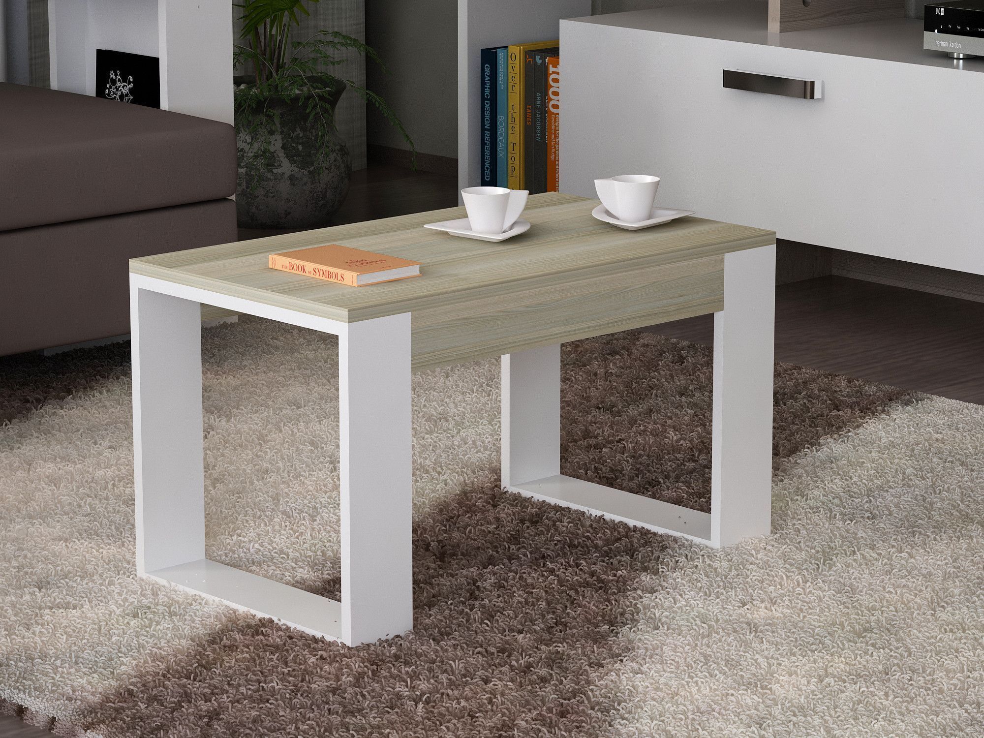 Arda salongbord - Hvit/cordoba