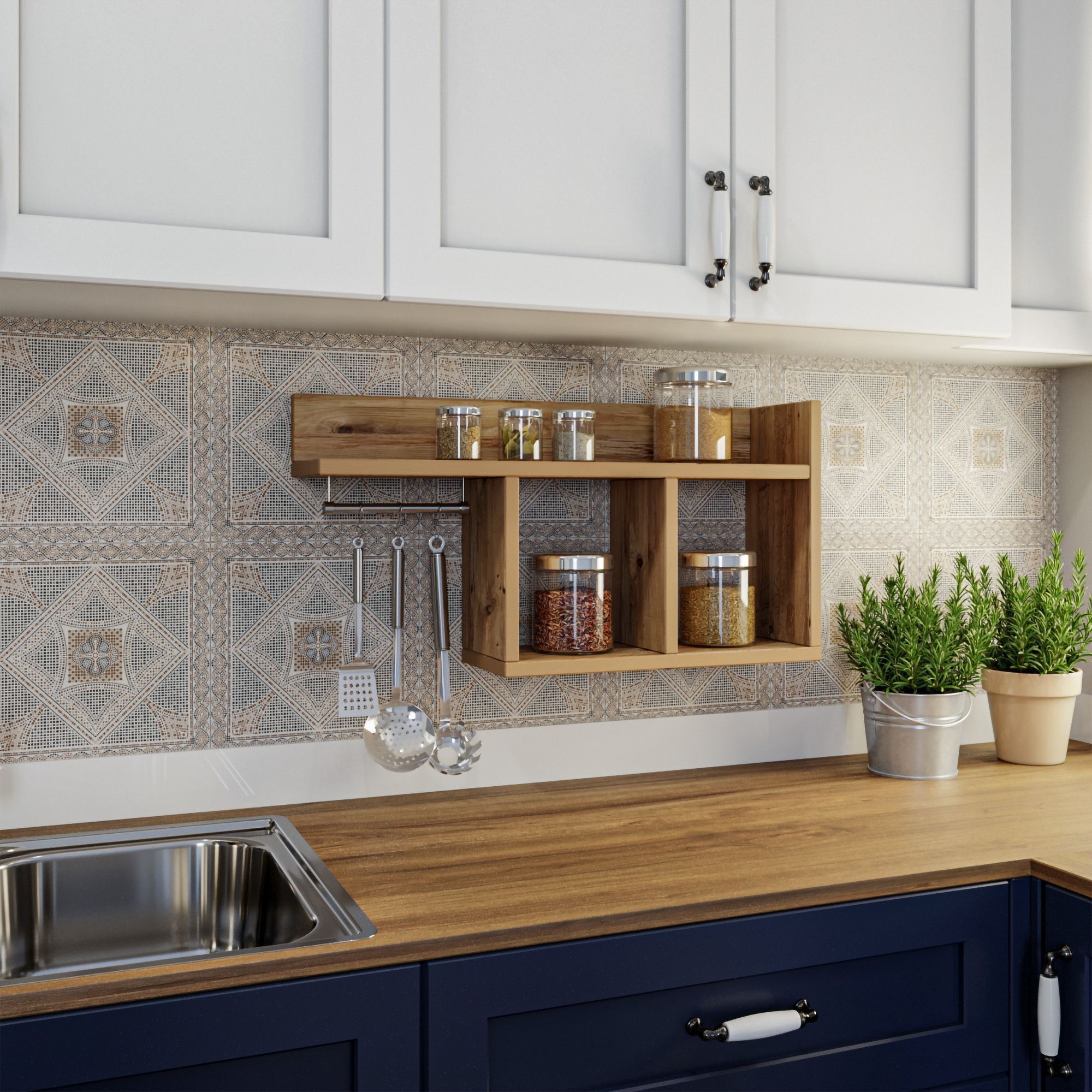 Pare vegghylle - Furu