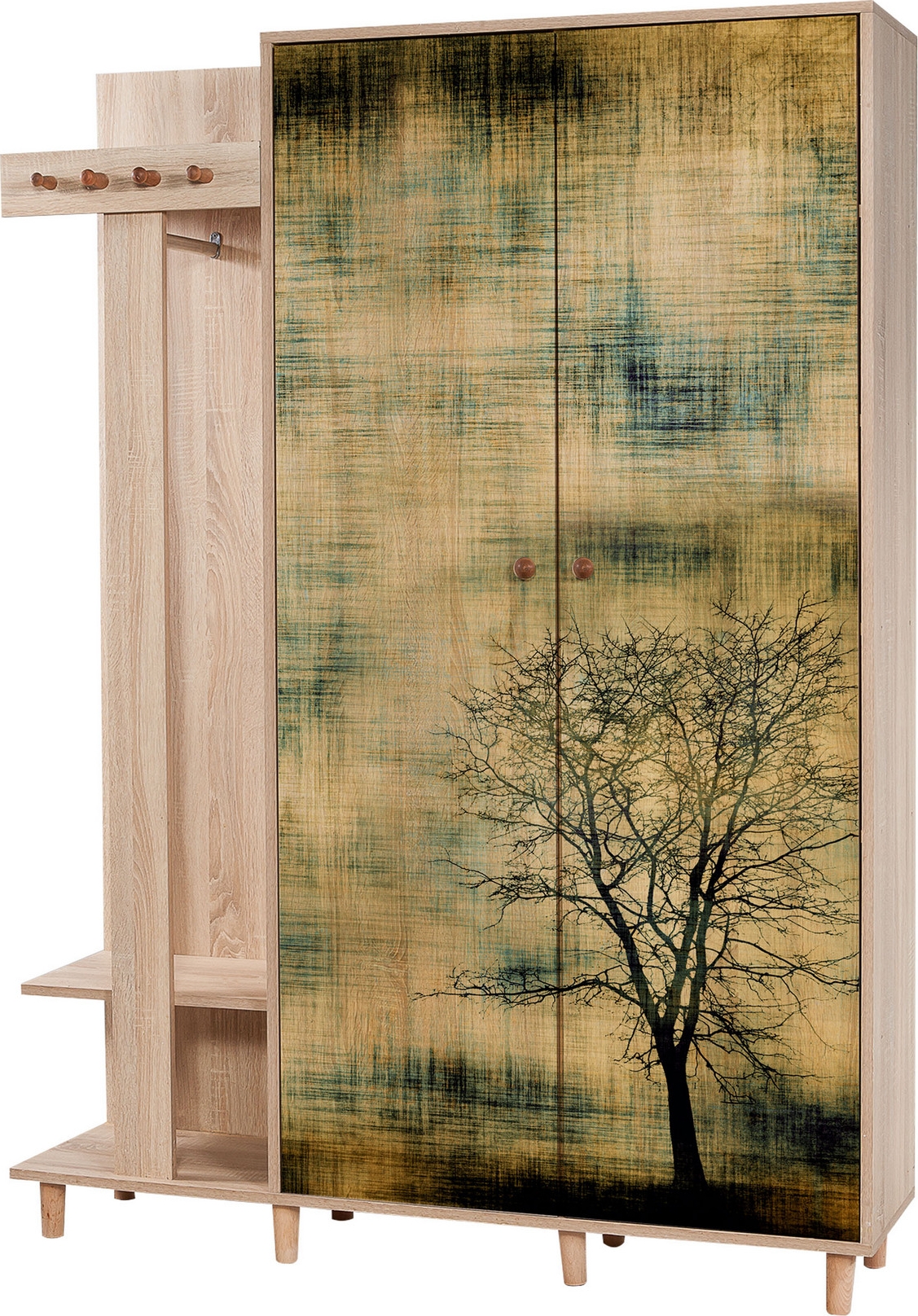 Garmanto hallm�bler 135 cm - Sonoma eik/bilde