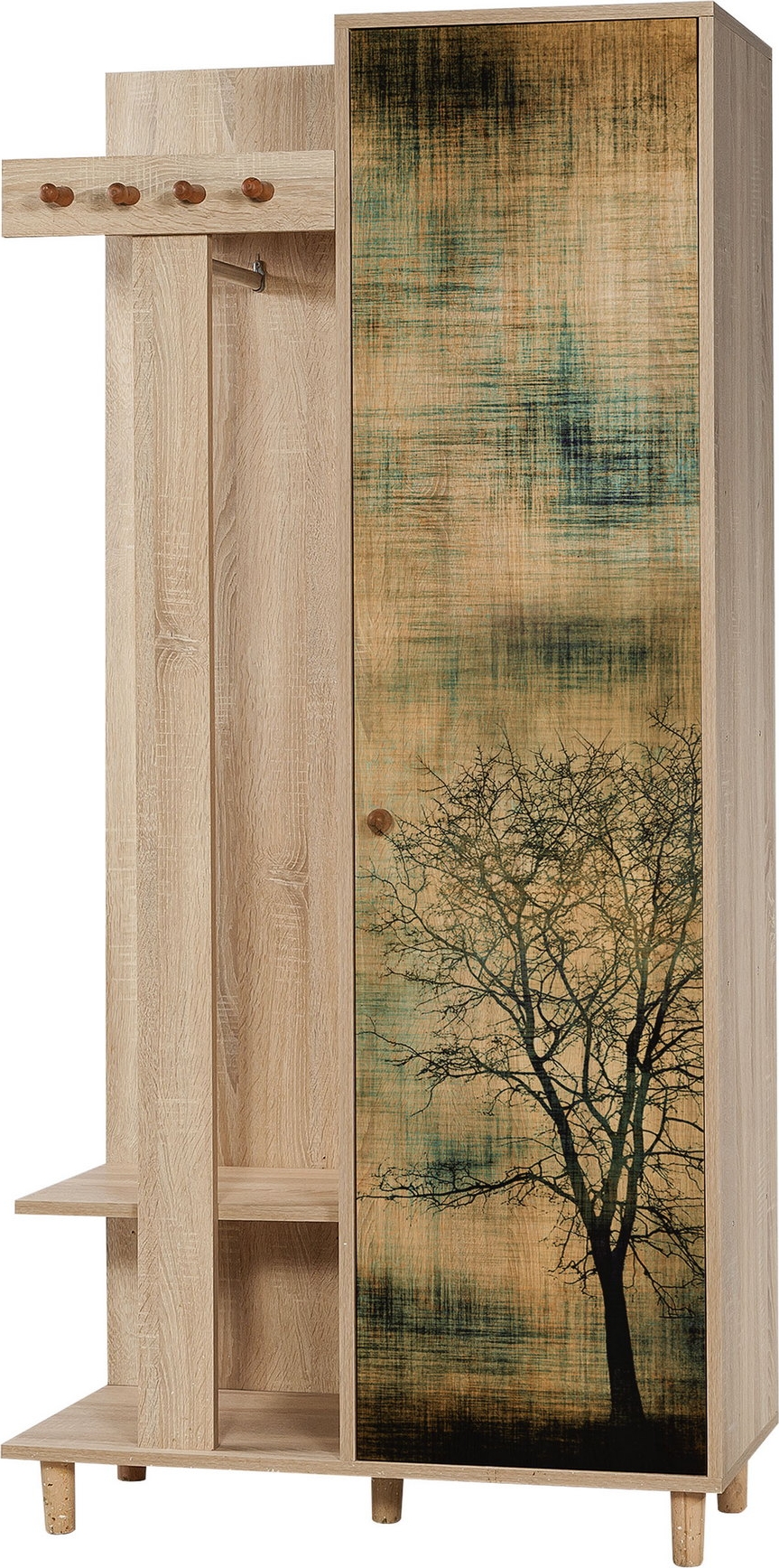 Garmanto hallm�bler 90 cm - Sonoma eik/bilde