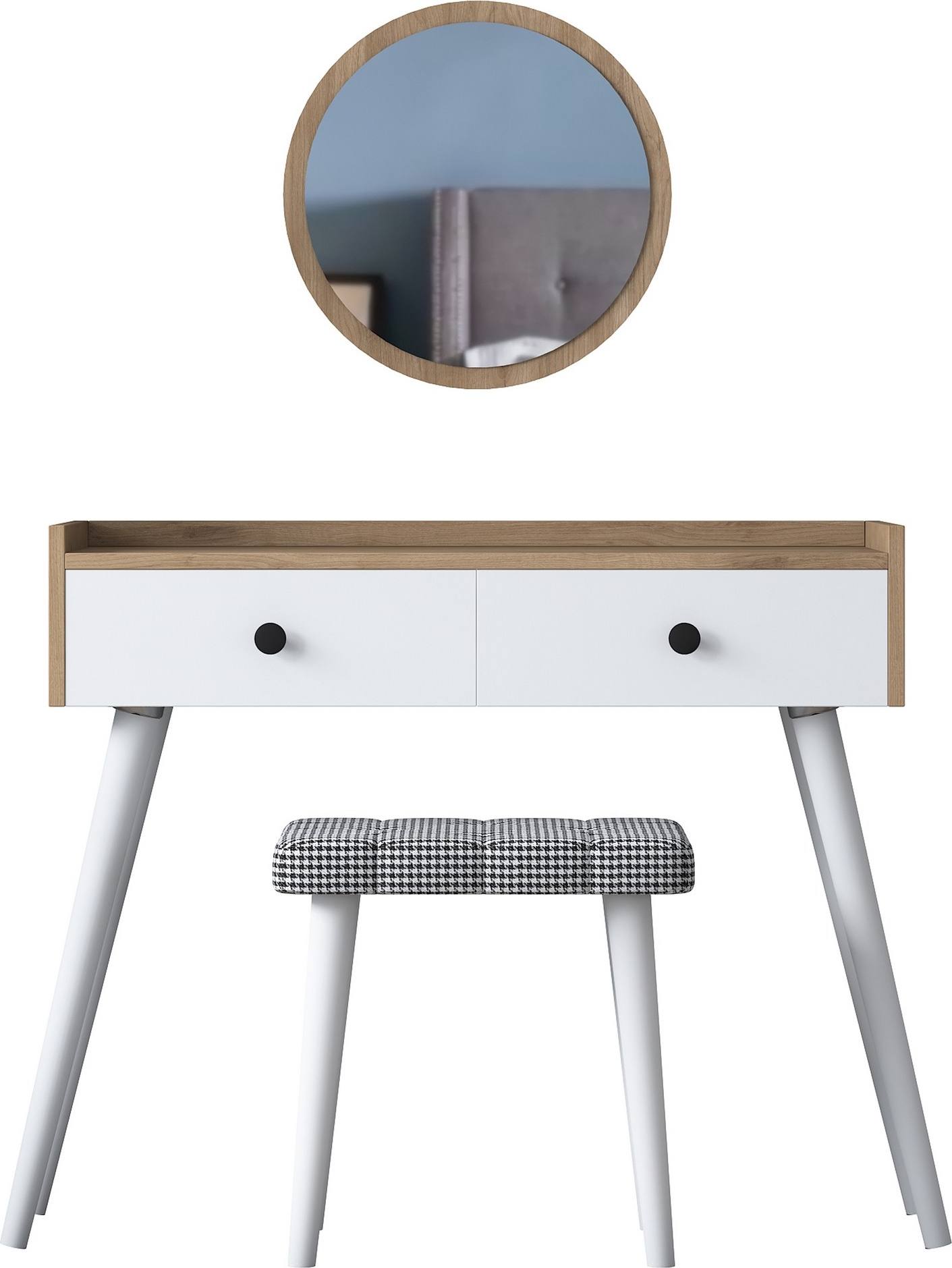 Bijou toalettbord 3, 99 x 40 cm - Valn�tt/hvit