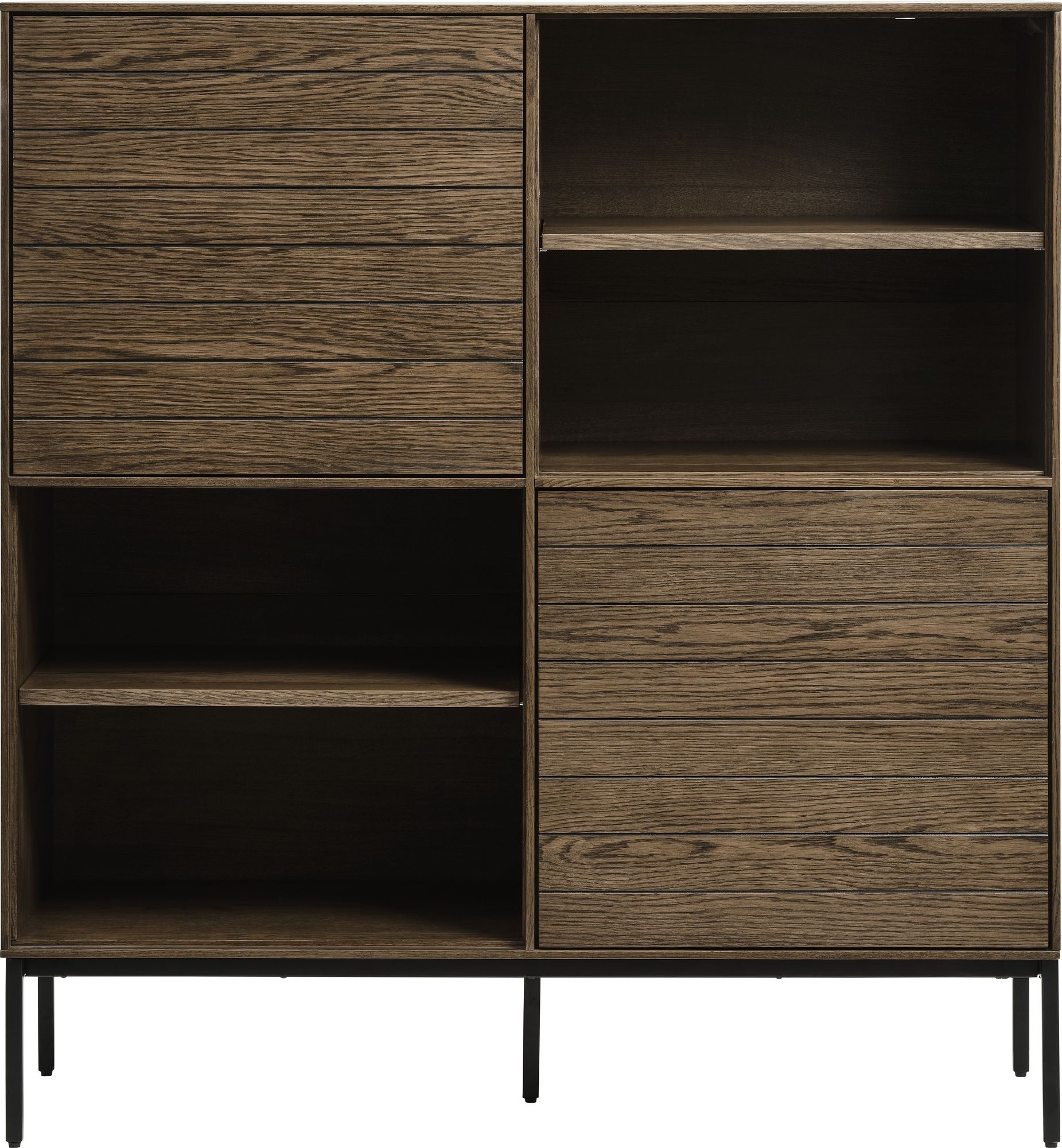 Inez skap i brunoljet eik