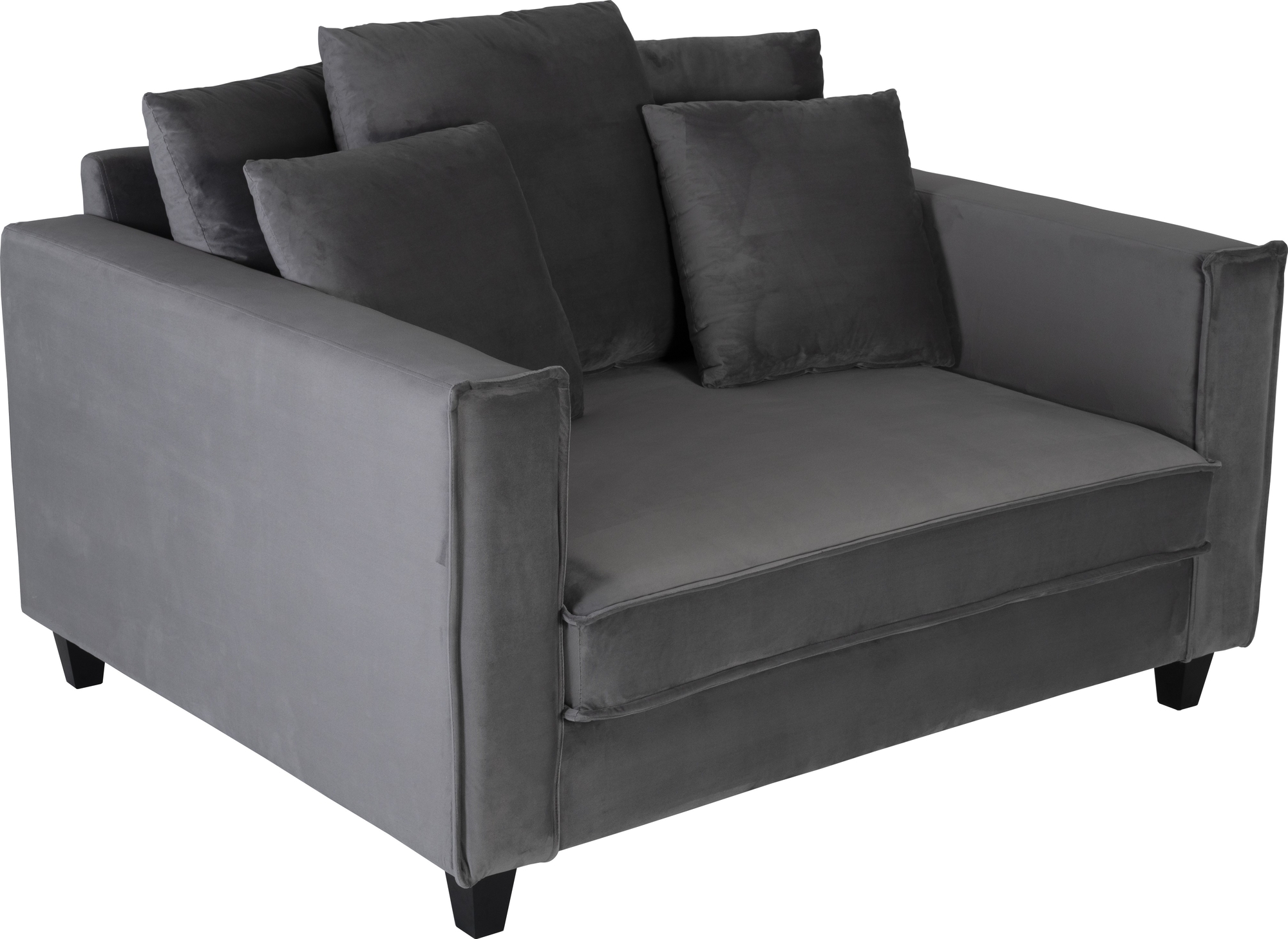 Brandy Lounge lenestol - 1,5-seter sofa (sølvgrå velvet) + M?belrengj?ring Brandy Lounge lenestol - 1,5-seter sofa (sølvgrå velvet) + M?belrengj?ring