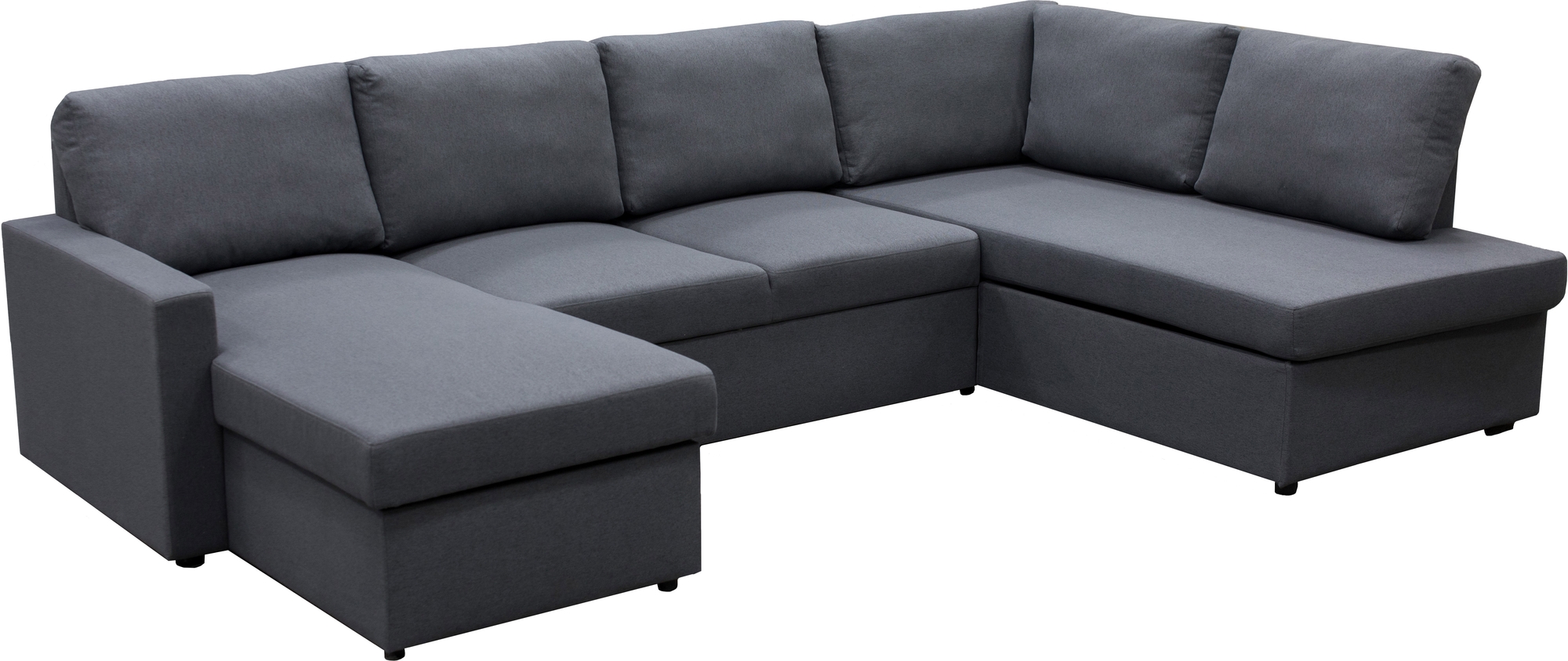Sovesofa U-modell m?rkegr? - T?rn? + Tekstilpleie for m?bler