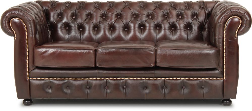 Dublin chesterfield 3-seter sofa - Brunt lær Dublin chesterfield 3-seter sofa - Brunt lær