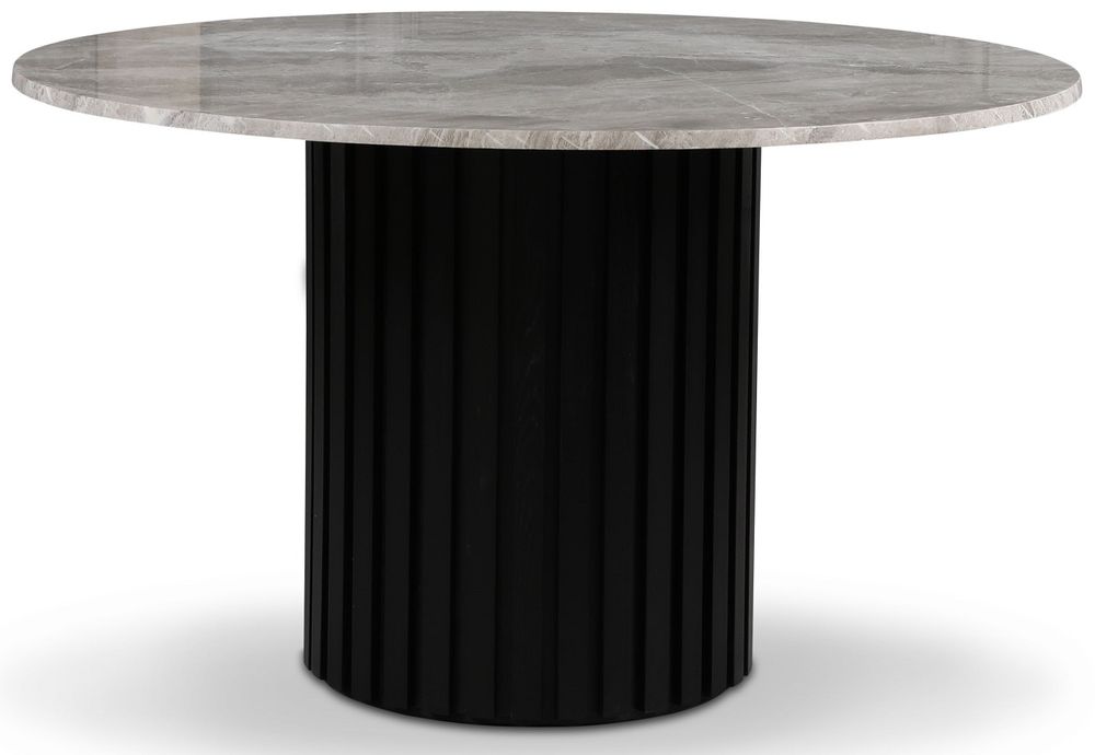 Sumo spisebord �130cm - Svartbeiset / S�lvmarmor