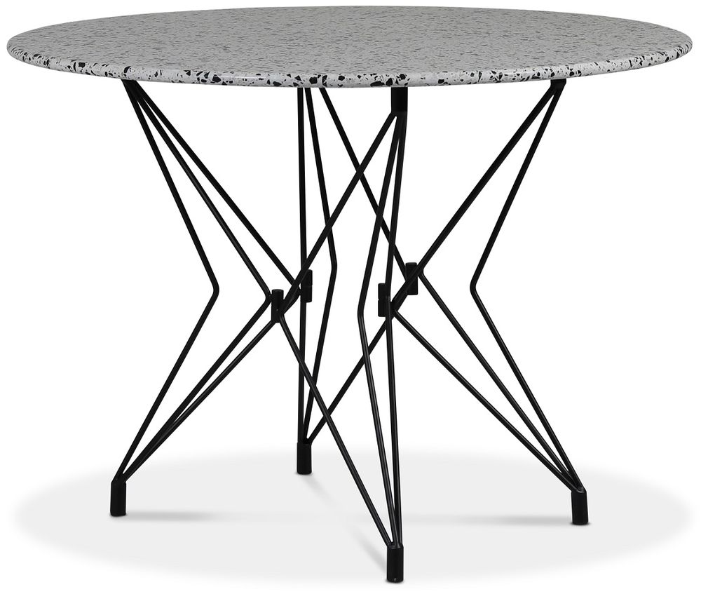 Zoo spisebord �105 cm - Svart / Terrazzo Cosmos