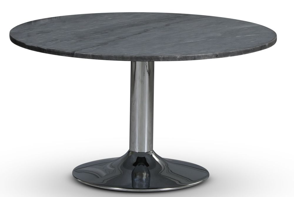 Empire spisebord - Gr� marmor / Krommet trompetfot