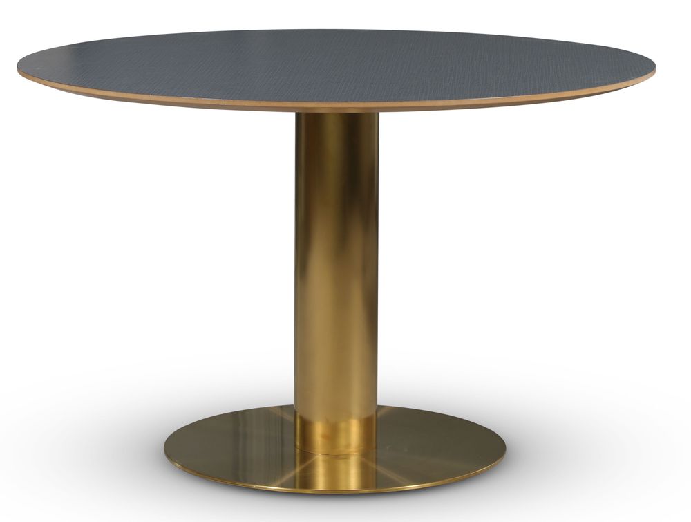 Empire spisebord - Perstorp m�rk virrvarr / B�rstet messing