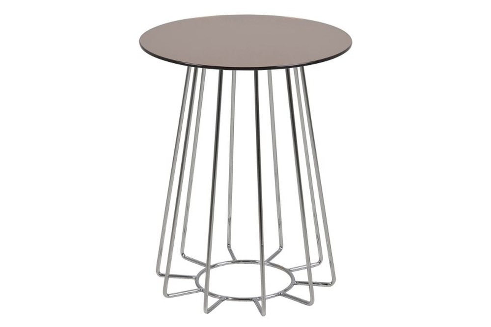 Casia hjørnebord 40 x 40 cm - Brun/krom Casia hjørnebord 40 x 40 cm - Brun/krom