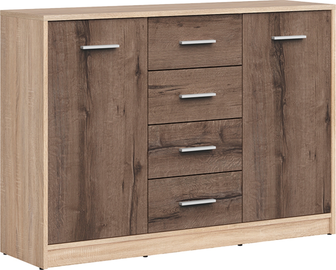 Nepo Plus oppbevaringsmøbel - Sonoma eik/mørk eik Nepo Plus oppbevaringsmøbel - Sonoma eik/mørk eik