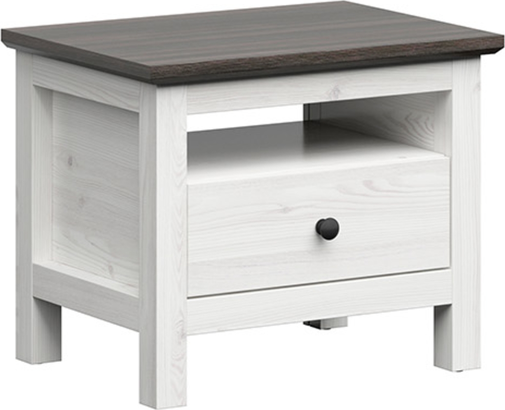 Hesen nattbord - Hvit/svart Hesen nattbord - Hvit/svart