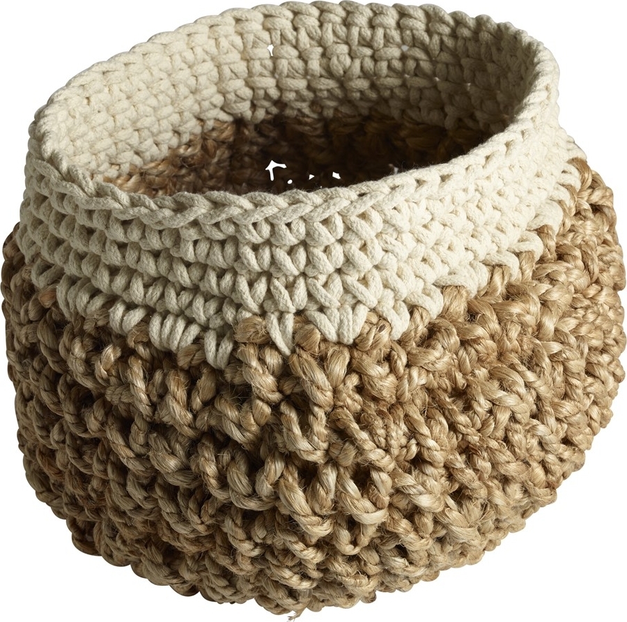 Amara kurv 25 x 25 cm - Jute/Creme Amara kurv 25 x 25 cm - Jute/Creme