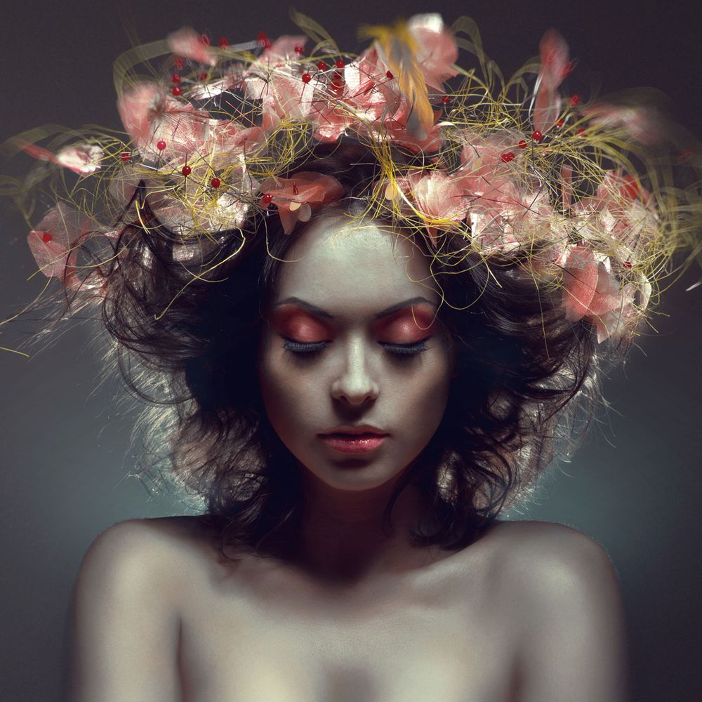 Glassbilde Flower wreath Glassbilde Flower wreath