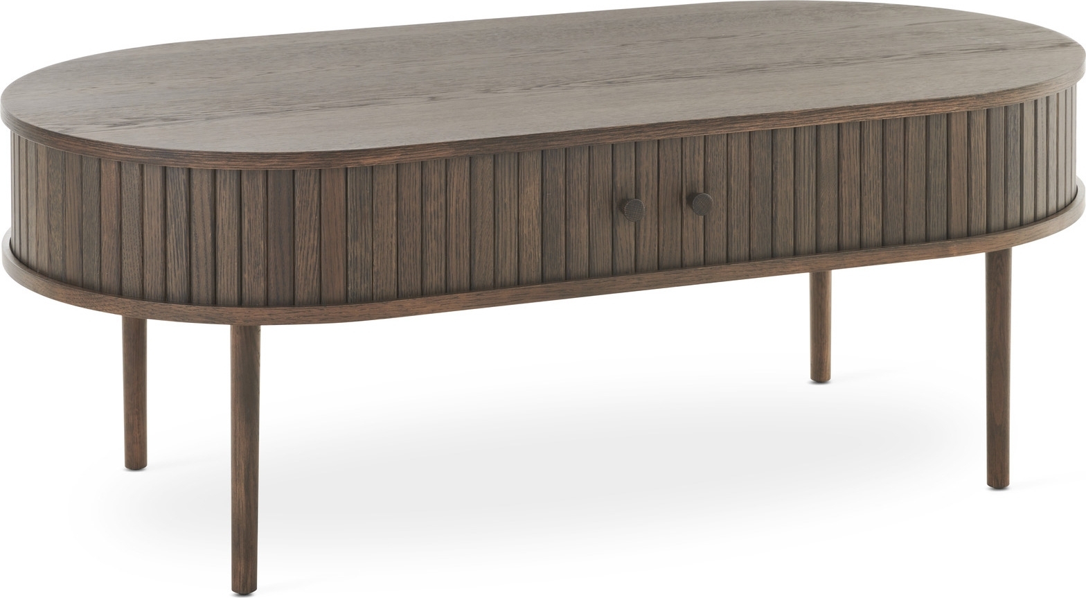 Slide sofabord 120 x 60 cm - Brunlakkert eik