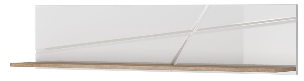 Villum vegghylle - Hvit/riviera eik