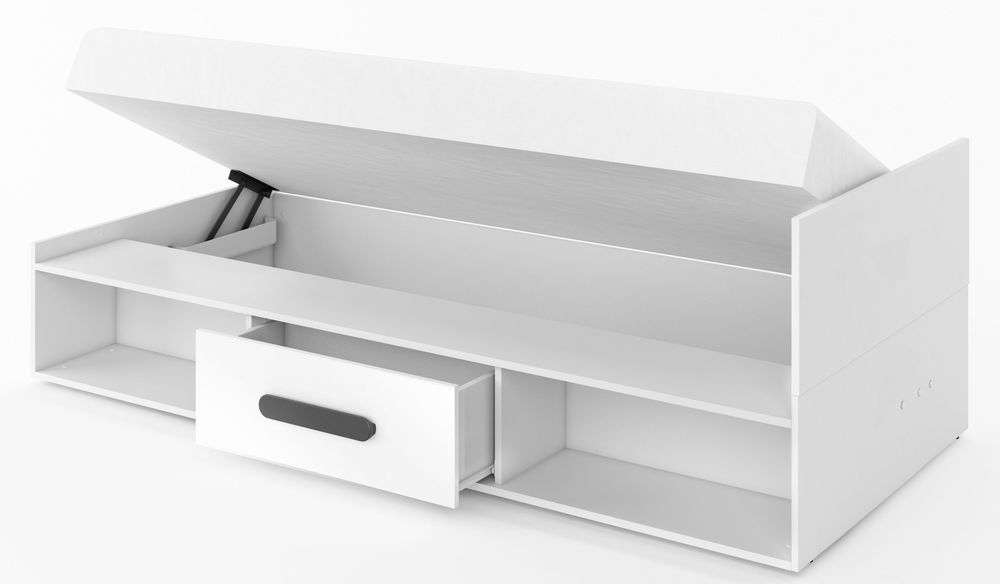 Danielle seng med oppbevaring 90x200 cm - Hvit Danielle seng med oppbevaring 90x200 cm - Hvit