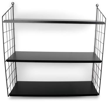 Vegghylle Rutis stor - Svart