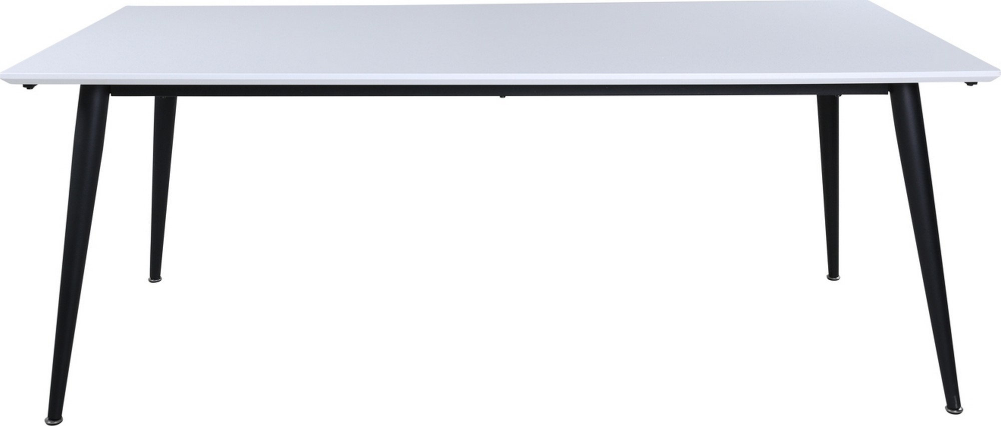 Hendry spisebord, 195-285 cm - Hvit/svart Hendry spisebord, 195-285 cm - Hvit/svart