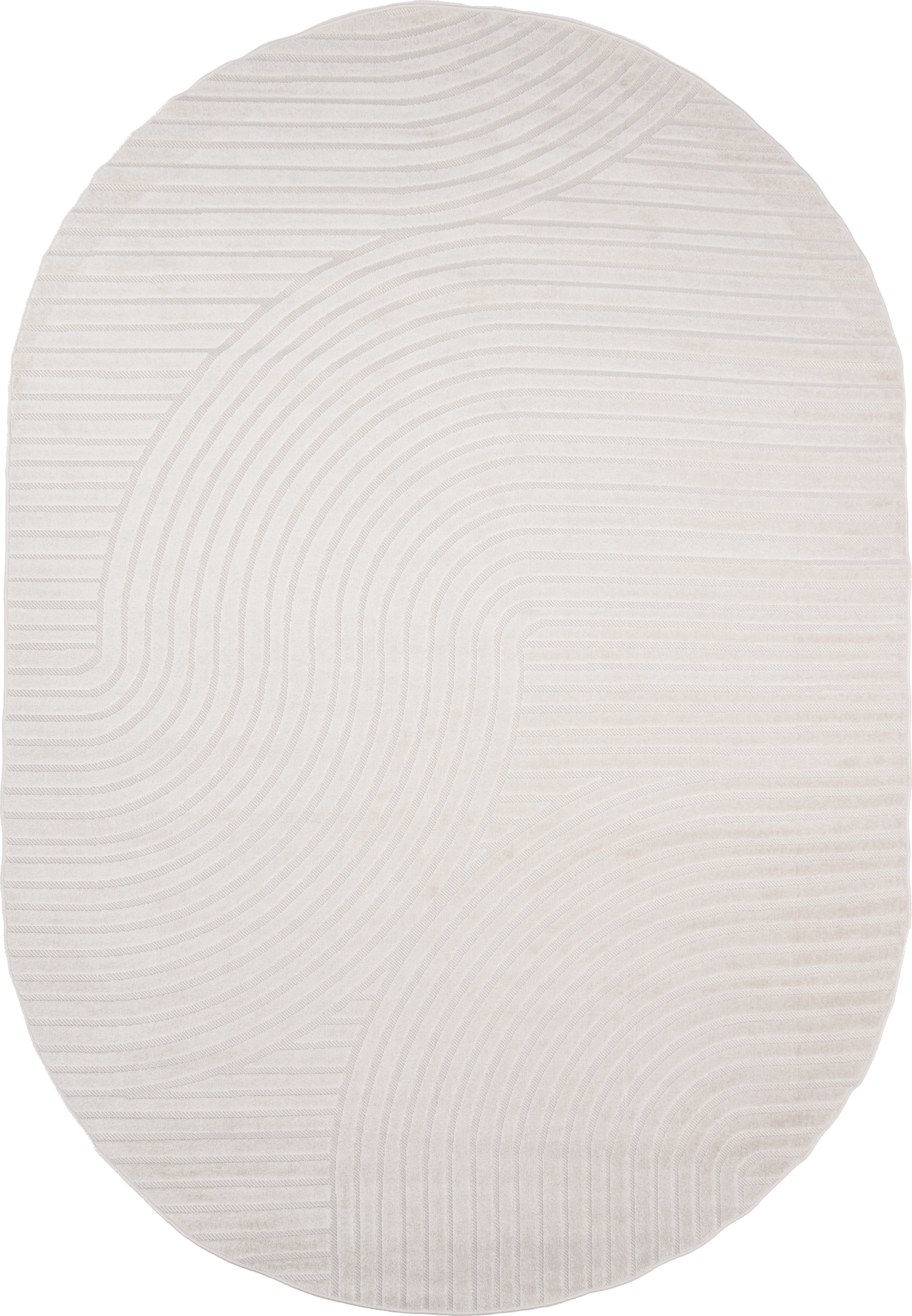 Vince teppe oval 340 x 240 cm - Hvit