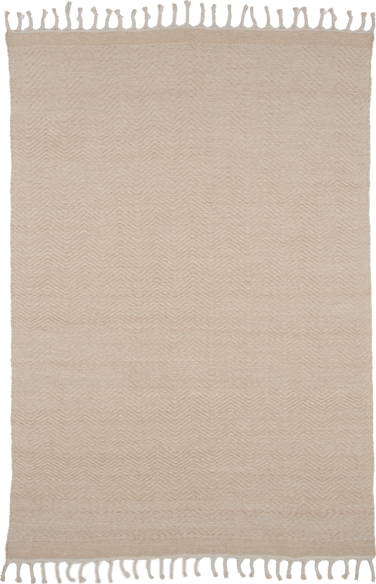 Loki teppe 300 x 200 cm - Hvit/beige
