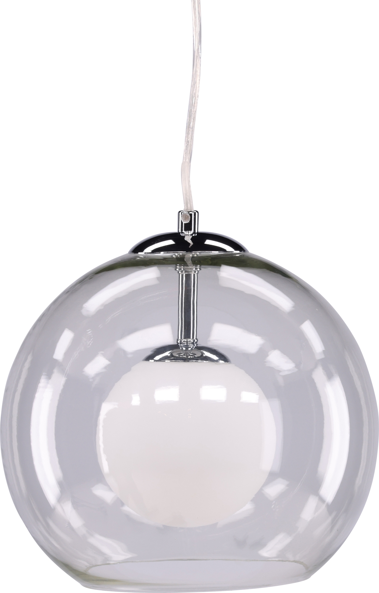 Roche taklampe - Gjennomsiktig/krom/hvit Roche taklampe - Gjennomsiktig/krom/hvit