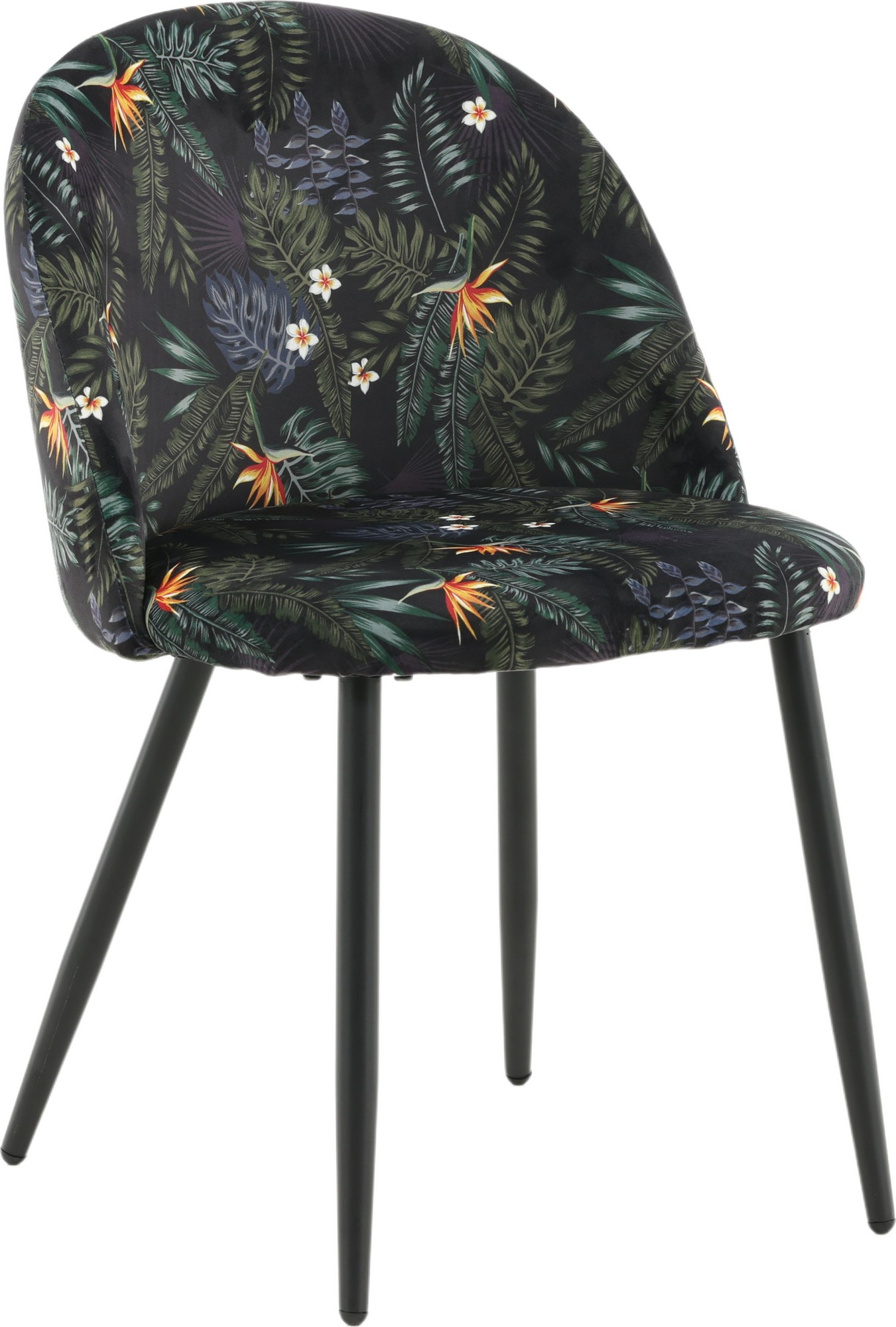 Alice spisestol - Svart blomst