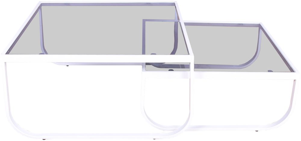 Korsbacken salongbord - Hvit/glass Korsbacken salongbord - Hvit/glass